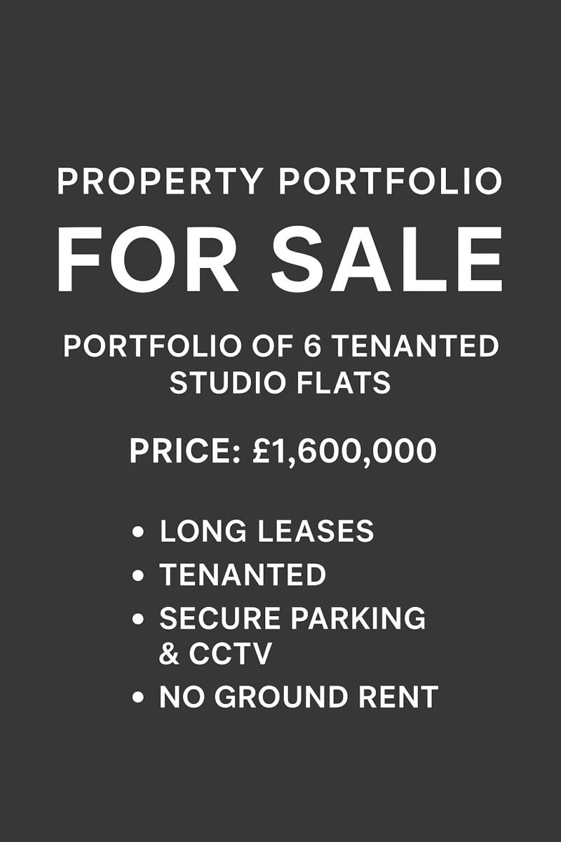 Exclusive Investment Opportunity: Portofolio of 6 Tenanted Studio Flats